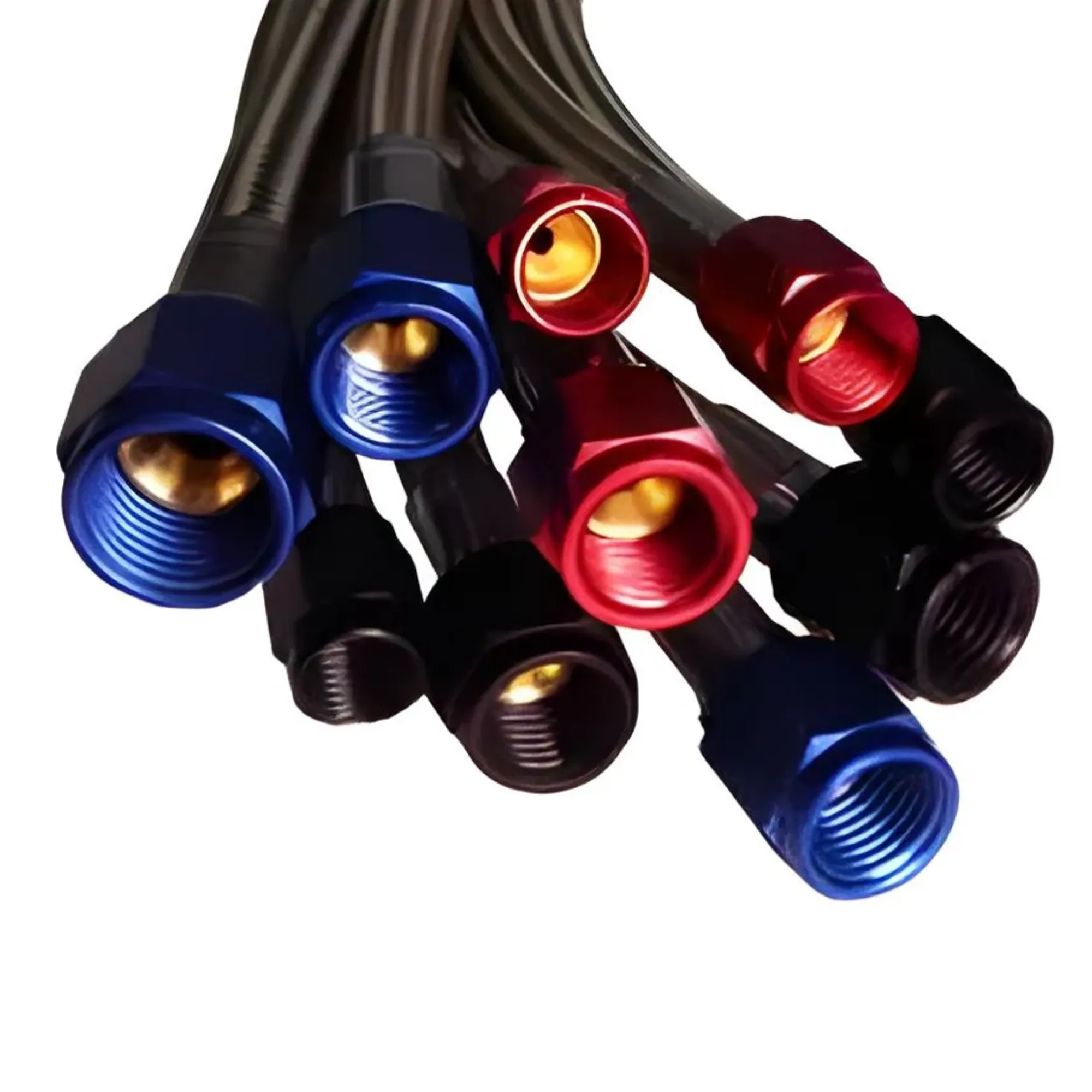 Nitrous Outlet 36" 4AN-3AN Race Stainless Braided Hose (Red B-Nuts)