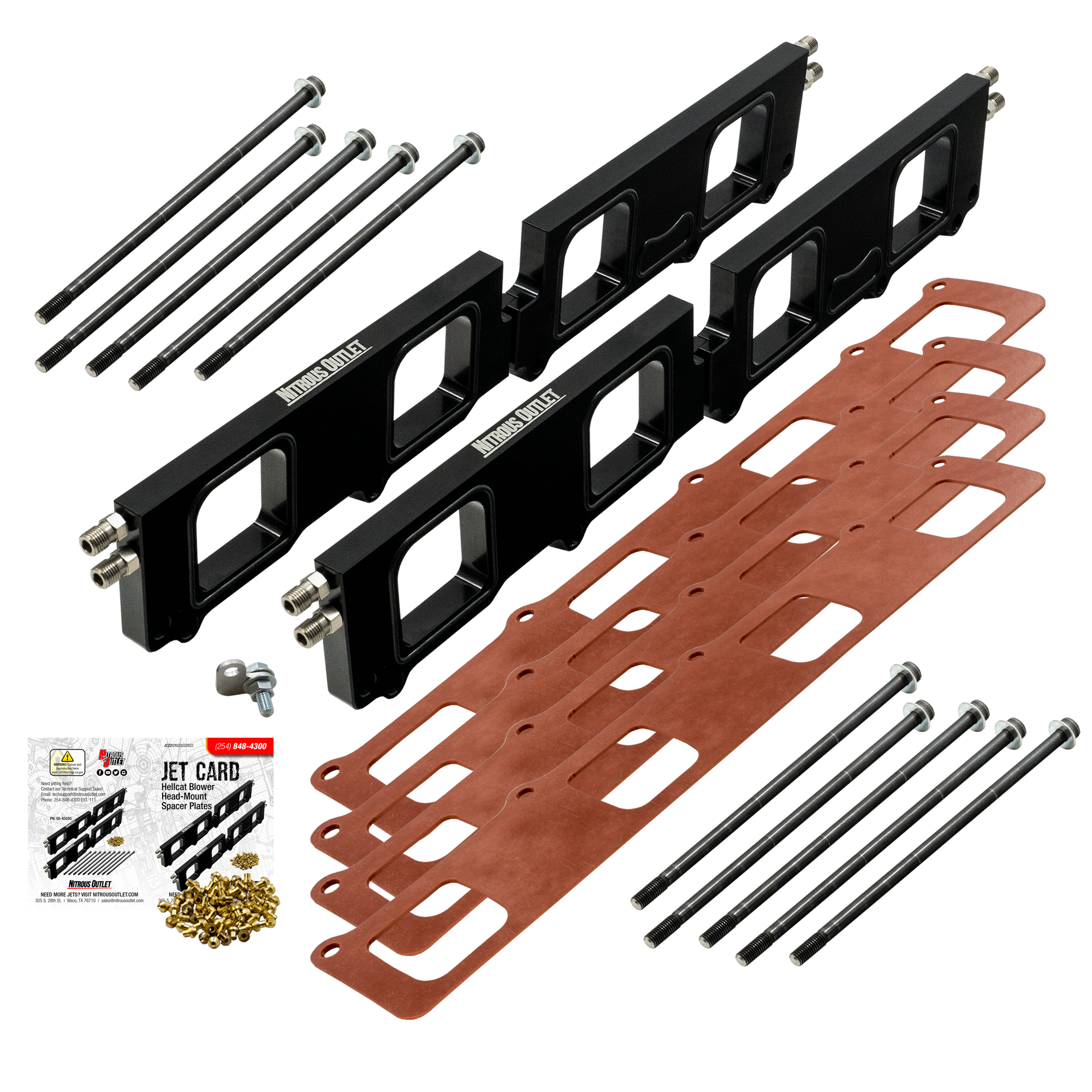 Nitrous Outlet Dodge 2015-2023 6.2L Hemi Hellcat /Challenger/Charger/Red Eye/Demon/2018-2021 Track Hawk Blower Spacer Plat...