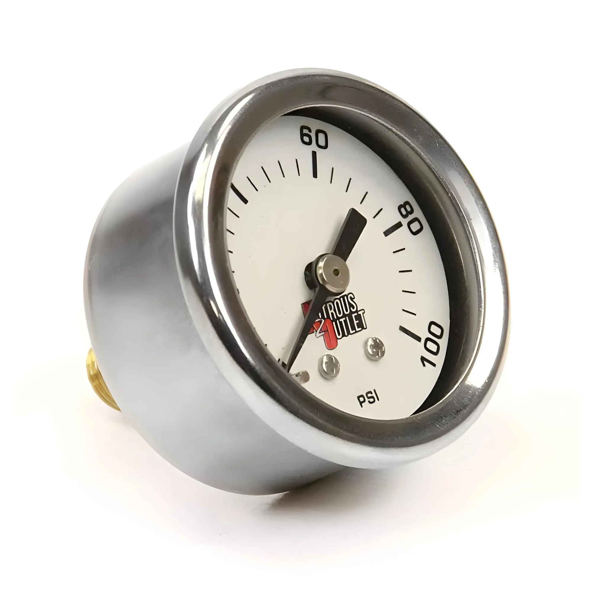 Nitrous Outlet Luminescent Fuel Pressure Gauge - 6AN Manifold (0-100 psi)