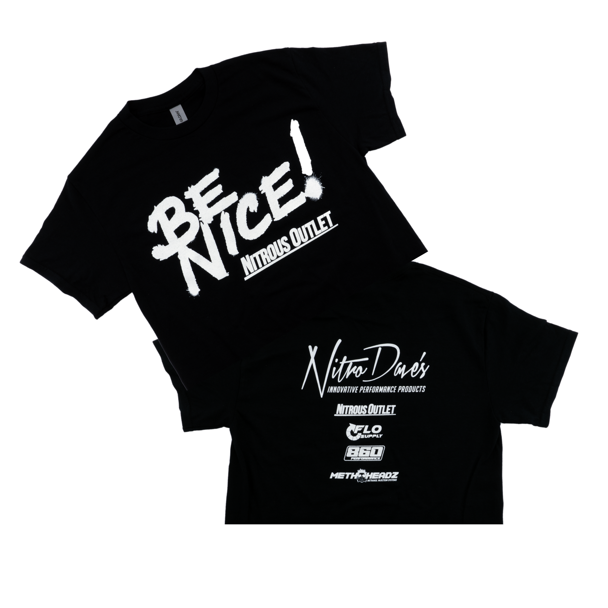Nitrous Outlet Be Nice T-Shirt - Large/Black/Glow-N-Dark