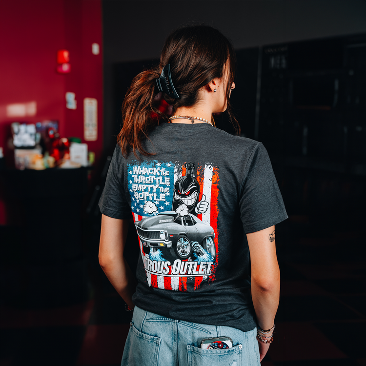 "Whack The Throttle" T-Shirt - Heather Grey - Extra Large