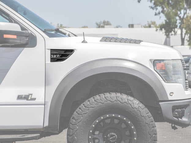 2009-2014 Ford F-150 Raptor SVT | SDP Package Carbon Fiber Side Fender Vents Trim Replacement (Pair)