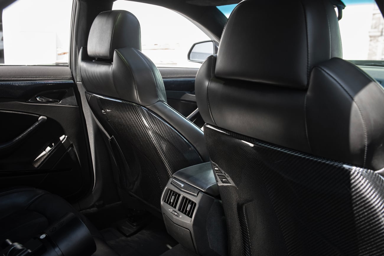 2009-2015 Cadillac CTS/CTS-V V2 CARBON FIBER SEAT BACK PANEL COVER REPLACEMENT PAIR