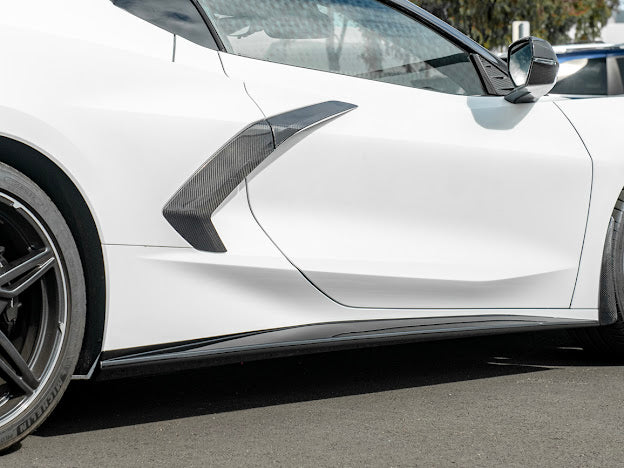 2020+ CHEVROLET CORVETTE C8 SIDE SKIRTS ROCKER PANELS GROUND EFFECTS