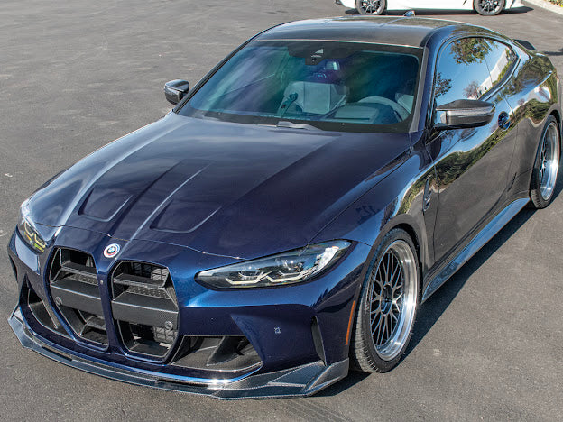 2021-Up BMW G80 M3 & G82 / G83 M4 | M-Performance Style CARBON FIBER 3-Piece Front Bumper Lip Splitter Ground Effects