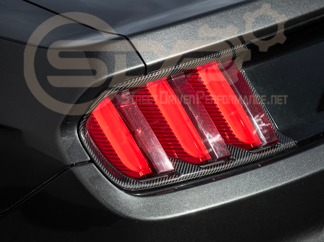 2018-2023 Ford Mustang | DRY CARBON FIBER Rear Tail Light Trim Bezel Cover Pair