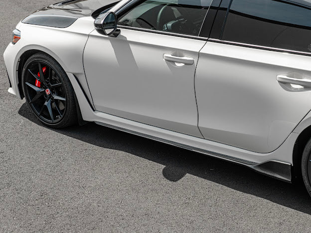 2022-UP HONDA CIVIC TYPE R | JDM STYLE CARBON FIBER SIDE SKIRTS ROCKER PANELS GROUND EFFECTS