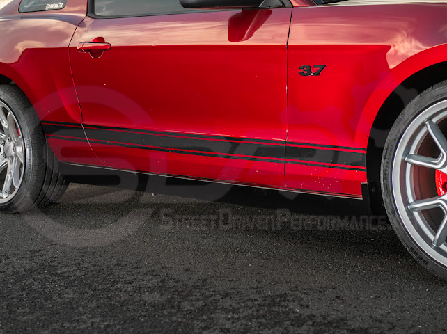 2010-2014 FORD S197 MUSTANG | GT500 STYLE SIDE SKIRTS EXTENSION PAIR ROCKER PANELS GROUND EFFECTS