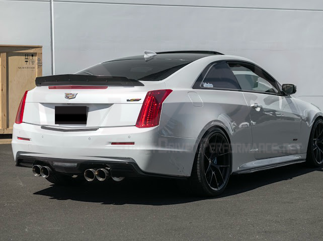2015-2019 CADILLAC ATS / ATS-V COUPE | FACTORY STYLE CARBON FIBER REAR TRUNK DECKLID APPLIQUÉ INSERT TRIM REPLACEMENT