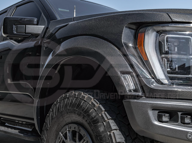 2021-UP F-150 RAPTOR | FACTORY STYLE CARBON FIBER SIDE FENDERS & VENTS REPLACEMENT