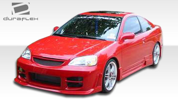 2001-2005 Honda Civic 2DR Duraflex R34 Side Skirts Rocker Panels - 2 Piece