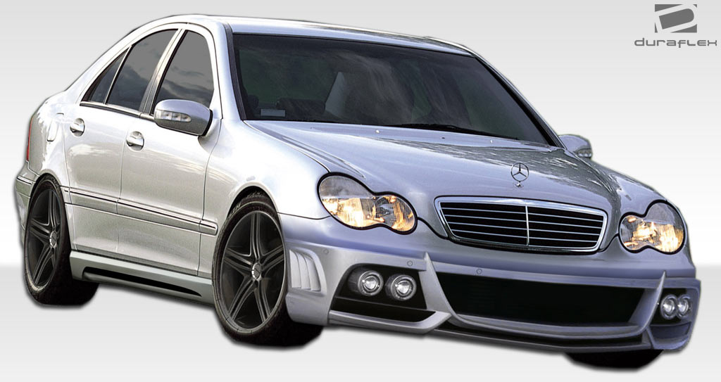 2001-2007 Mercedes C Class W203 Duraflex W-1 Side Skirts Rocker Panels - 2 Piece