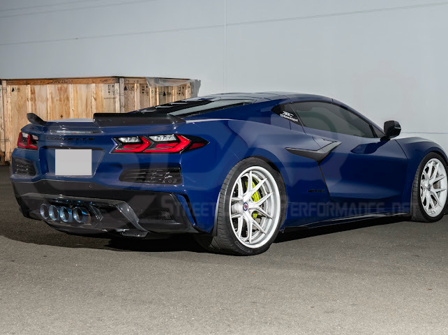2023-UP CORVETTE C8 E-RAY, Z06, & ZR1 | XL EXTENDED REAR MUD FLAPS SPLASH GUARD PAIR