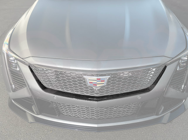 2025-Up Cadillac CT5-V Blackwing | CARBON FIBER Front Upper & Lower Grille Trim Insert Surrounding Replacement