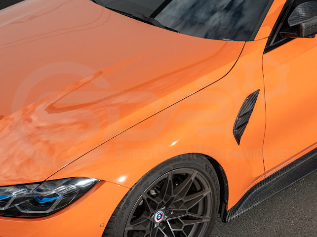 2021-UP BMW G80 M3 | FACTORY REPLACEMENT CARBON FIBER SIDE FENDER VENT COVERS REPLACEMENT PAIR