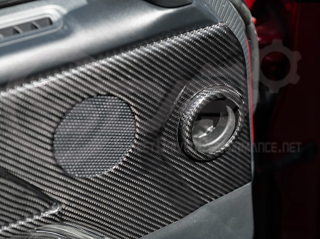 2024-Up Ford Mustang S650 | Factory Style Dry CARBON FIBER Interior Door Speaker Cover (Pair)