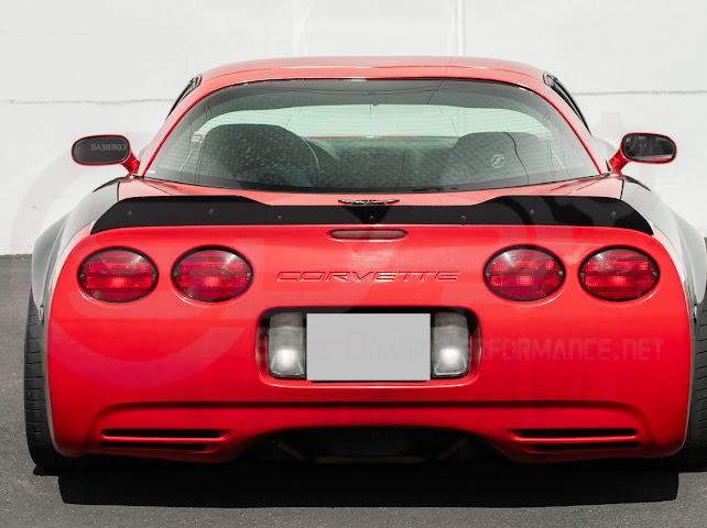 1997-2004 Chevrolet Corvette C5 | ZR1 Extended Style GLOSSY BLACK Rear Trunk Lid Wickerbill Spoiler Wing