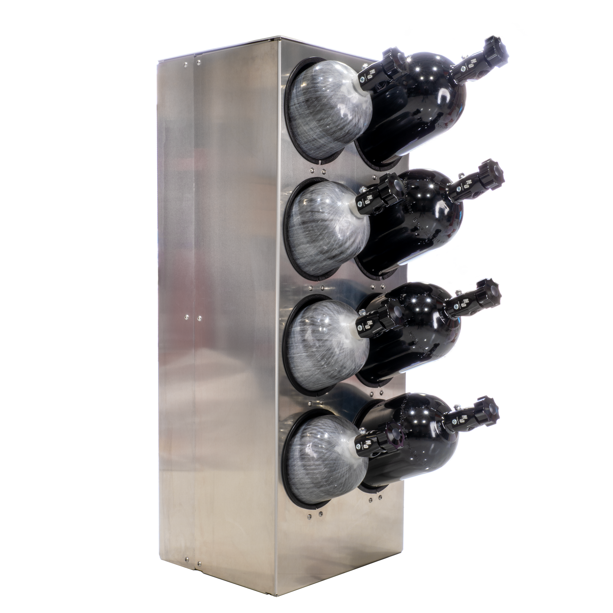 860 Performance Trailer Mount Nitrous Bottle Holder - 8x 12lb or 15lb Bottles / Raw Finish