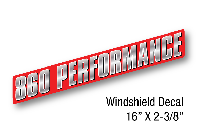 860 Performance Decal - Die Cut (3.5" x 16")