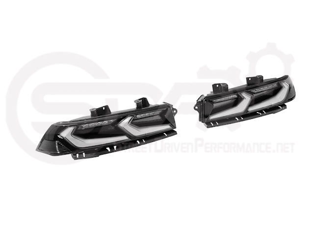 2014-2015 CHEVROLET CAMARO | GM C8 CORVETTE STYLE SEQUENTIAL SIGNAL LED REAR TAILLIGHT PAIR (CLEAR OR SMOKE TINTED LENSES)