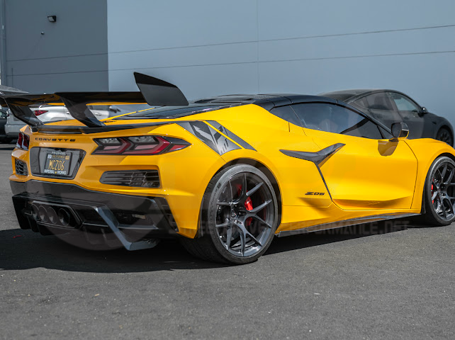 2023-UP CHEVROLET CORVETTE C8 Z06 & E-RAY | SDP PERFORMANCE TRACK STYLE CARBON FIBER SIDE SKIRTS ROCKER PANEL GROUND EFFECTS