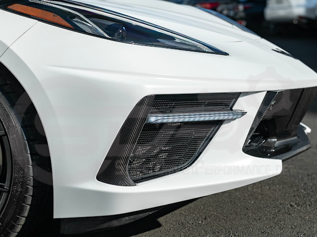 2020-UP CORVETTE C8 STINGRAY & Z51 | SEQUENTIAL FRONT GRILLE LED DRL LIGHT BAR BEZEL INSERTS PAIR