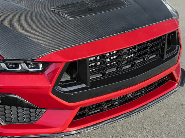 2024+ FORD MUSTANG S650 | CARBON FIBER FRONT GRILLE INSERT REPLACEMENT UPPER & LOWER