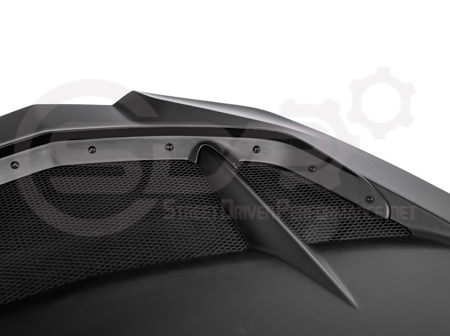 2020-PRESENT CHEVROLET CORVETTE C8 | ZR1 REPLICA STYLE  MATTE BLACK FRONT VENTED HOOD