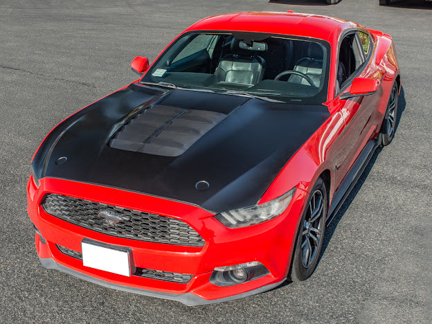 2015-23 FORD MUSTANG S550 | GT500 STYLE FRONT AIR VENTED HOOD