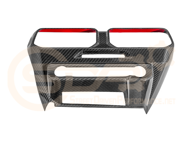 2024-UP FORD MUSTANG S650 | CARBON FIBER SINGLE SCREEN AC CONTROL CENTER SURROUNDING INTERIOR TRIM COVER