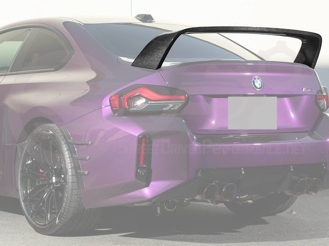 2023-UP BMW G87 M2 | M PERFORMANCE STYLE CARBON FIBER REAR HIGH WING SPOILER