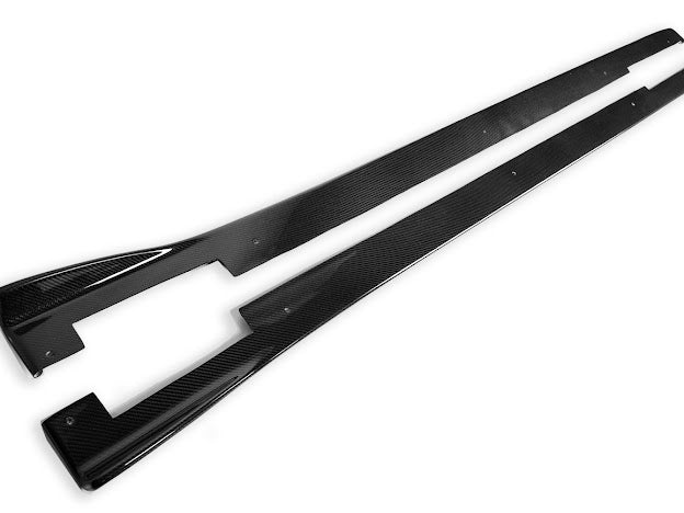 2013-Up Lexus GS-Series Lexon Style CARBON FIBER Side Skirts Rocker Panel Extension Ground Effects