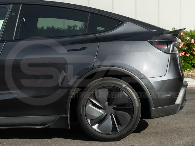 2025-UP TESLA MODEL Y | SDP TRACK STYLE GLOSS BLACK REAR TRUNK WING SPOILER