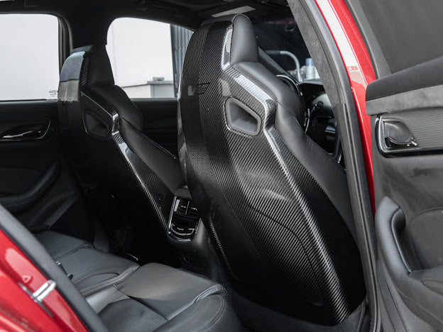 2016 - 2019 Cadillac ATS-V Sedan | Recaro Carbon Fiber Seat Rear Panel Cover Replacement (Driver and Passenger)