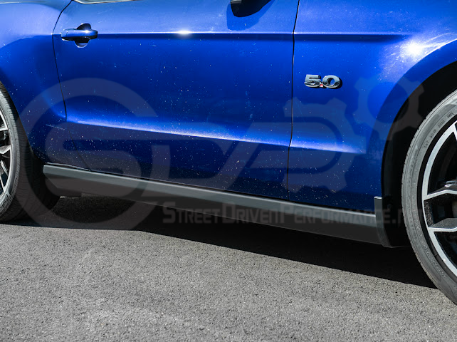 2010-2014 FORD S197 MUSTANG | GT500 STYLE SIDE SKIRTS EXTENSION PAIR ROCKER PANELS GROUND EFFECTS