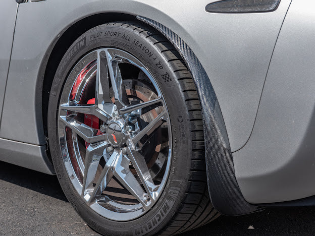 2005-2013 CHEVROLET CORVETTE C6 BASE FRONT AND REAR SPLASH GUARDS MUD FLAPS