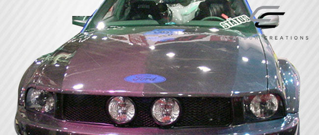 2005-2009 Ford Mustang Carbon Creations OEM Look Hood - 1 Piece