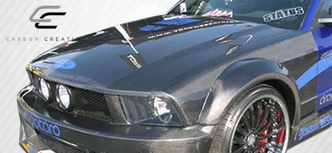 2005-2009 Ford Mustang Carbon Creations OEM Look Hood - 1 Piece