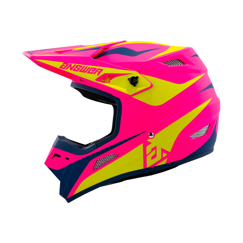 Answer 26 AR1 Mototown Helmet Matte Pink/Hyper Acid/Dark Blue - 2XL
