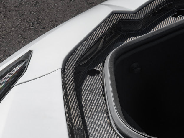 2020+ C8 Corvette - CARBON FIBER FRONT TRUNK TRIM KIT REPLACEMENT