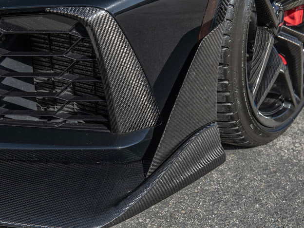 2019 CHEVROLET CORVETTE C7 ZR1 CARBON FIBER FRONT BUMPER VENT BROWS INSERTS (PAIR)