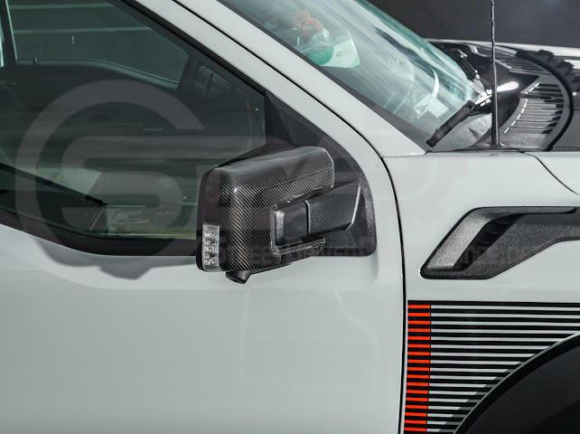 2022-UP FORD F-150 LIGHTNING | FACTORY STYLE CARBON FIBER SIDE MIRROR CAP COVERS (PAIR)