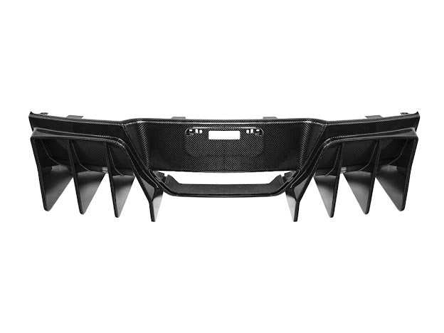 2014-2019 Corvette C7 Performance Track CARBON FIBER Rear Bumper Finned Diffuser