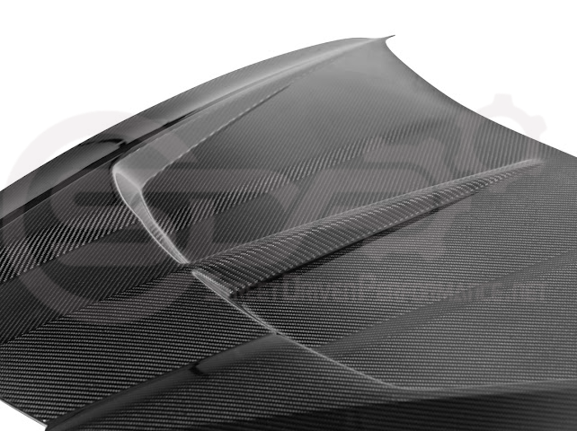 2020-PRESENT CHEVROLET CORVETTE C8 | SDP PERFORMANCE TRACK STYLE DOUBLE SIDED DRY CARBON FIBER FRONT HOOD