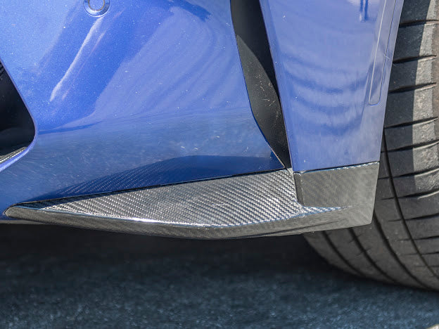 2021-UP BMW G82 / G83 M4 | M-PERFORMANCE STYLE CARBON FIBER FRONT SIDE LIP SPLITTER GROUND EFFECTS