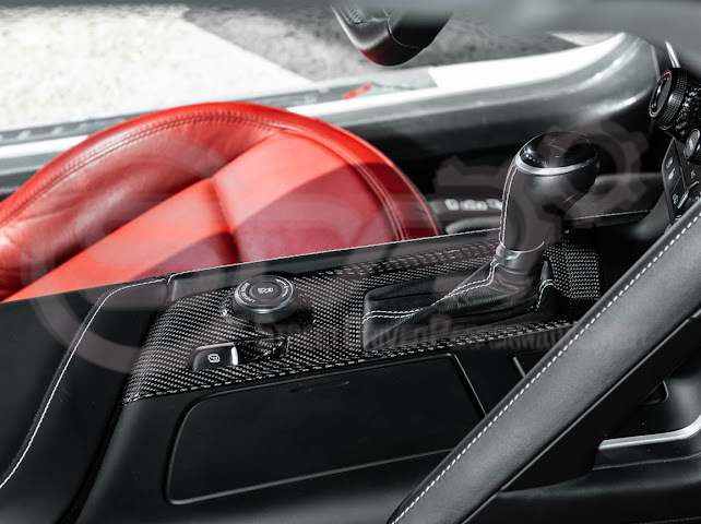 2014-2019 CHEVROLET CORVETTE C7 | FACTORY STYLE DRY CARBON FIBER CENTER CONSOLE SHIFTER TRIM PLATE COVER OVERLAY
