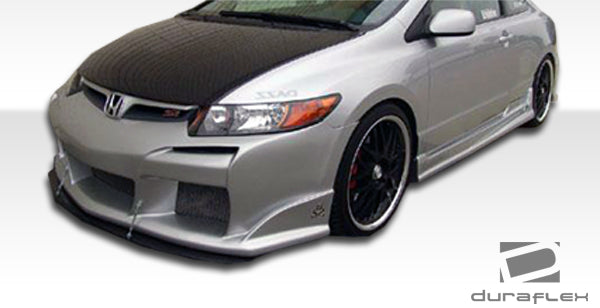 2006-2011 Honda Civic 2DR Duraflex Raven Side Skirts Rocker Panels - 2 Piece