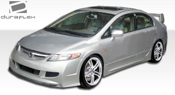 2006-2011 Honda Civic 4DR Duraflex R-Spec Side Skirts Rocker Panels - 2 Piece
