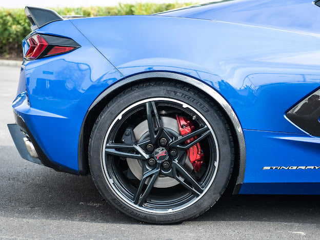 2020+ CHEVROLET CORVETTE C8 | SDP PERFORMANCE PACKAGE HYDRO DIPPED CARBON FIBER SIDE WHEEL FENDER PAIR