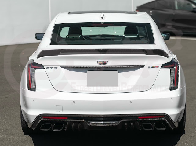 2021-Up Cadillac CT5, CT5-V, CT5-V Blackwing | Factory Style CARBON FIBER Rear Deck Lid Center Applique Trunk Insert Replacement